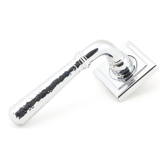 46076  53 x 53 x 8mm  Polished Chrome  From The Anvil Hammered Newbury Lever on Rose [Square]