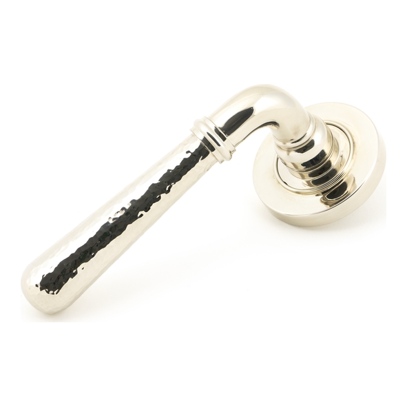 46077 • 53 x 8mm • Polished Nickel • From The Anvil Hammered Newbury Lever on Rose [Plain]