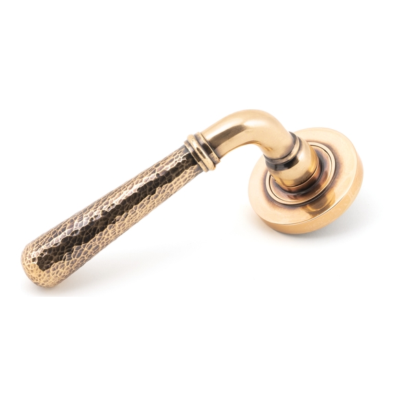 46085  53 x 8mm  Polished Bronze  From The Anvil Hammered Newbury Lever on Rose [Plain]