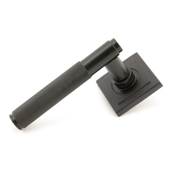 46100 � 53 x 53 x 8mm � Aged Bronze � From The Anvil Brompton Lever on Rose [Square]