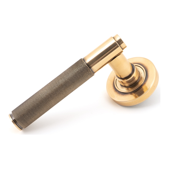 46101  53 x 8mm  Polished Bronze  From The Anvil Brompton Lever on Rose [Plain]