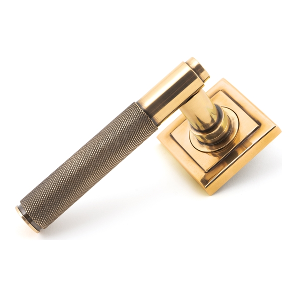 46104 • 53 x 53 x 8mm • Polished Bronze • From The Anvil Brompton Lever on Rose [Square]