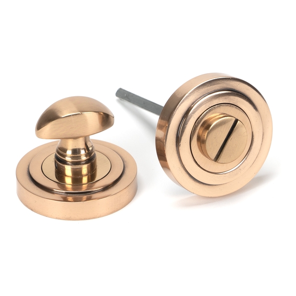 46110 � 53 x 8mm � Polished Bronze � From The Anvil Round Thumbturn [Art Deco]