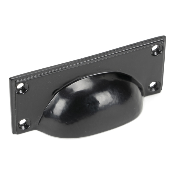 46135 • 100 x 42mm • Black • From The Anvil Art Deco Drawer Pull