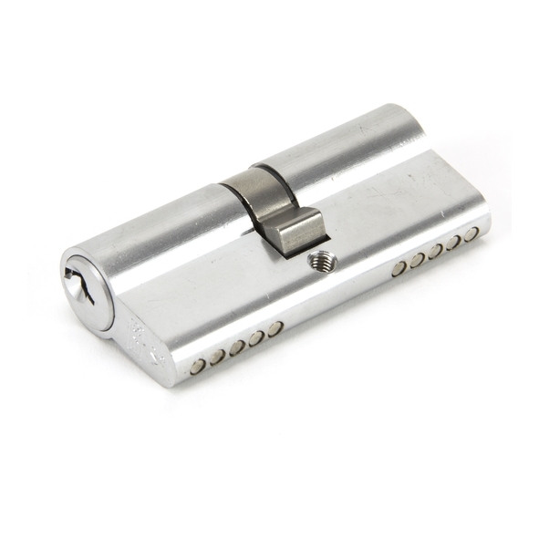 46250  35 x 35mm  Satin Chrome  From The Anvil 5 Pin Euro Double Cylinder Keyed Alike