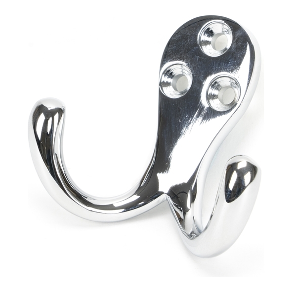46298  44 x 25mm  Polished Chrome  From The Anvil Celtic Double Robe Hook