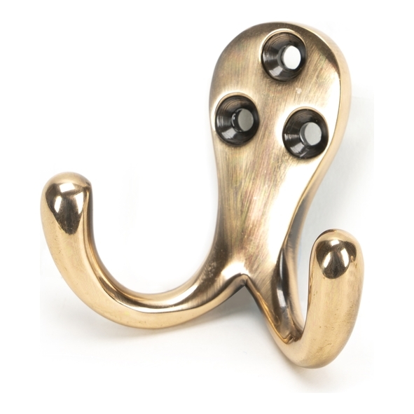 46300 • 44 x 25mm • Polished Bronze • From The Anvil Celtic Double Robe Hook