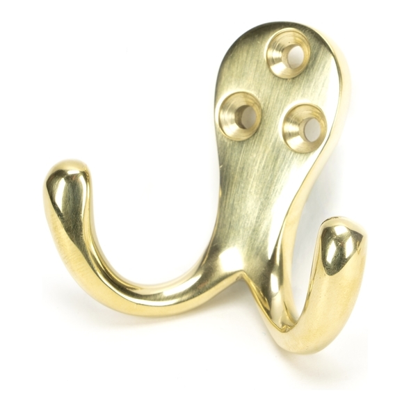 46301 • 44 x 25mm • Polished Brass • From The Anvil Celtic Double Robe Hook