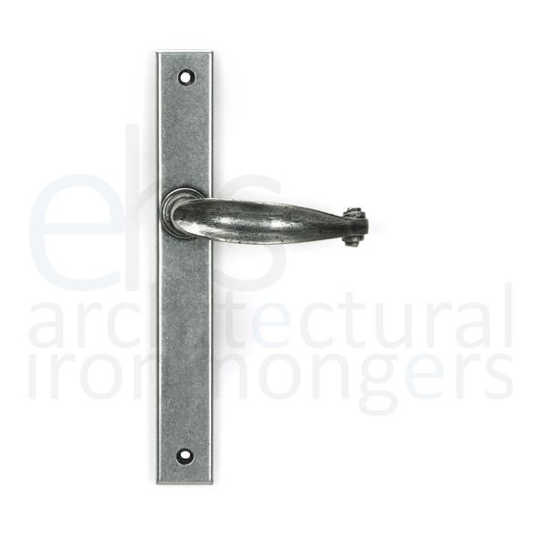 46401  242 x 32 x 13mm  Pewter Patina  From The Anvil Cottage Slimline Lever Espag. Latch Set