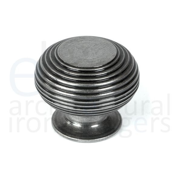 46467  40mm  Pewter Patina  From The Anvil Beehive Cabinet Knob