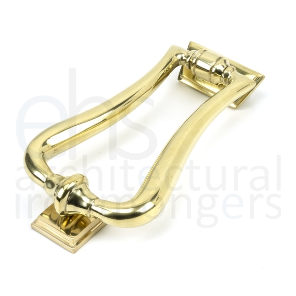 46552 • 148mm x 90mm • Polished Brass • From The Anvil Slimline Art Deco Door Knocker