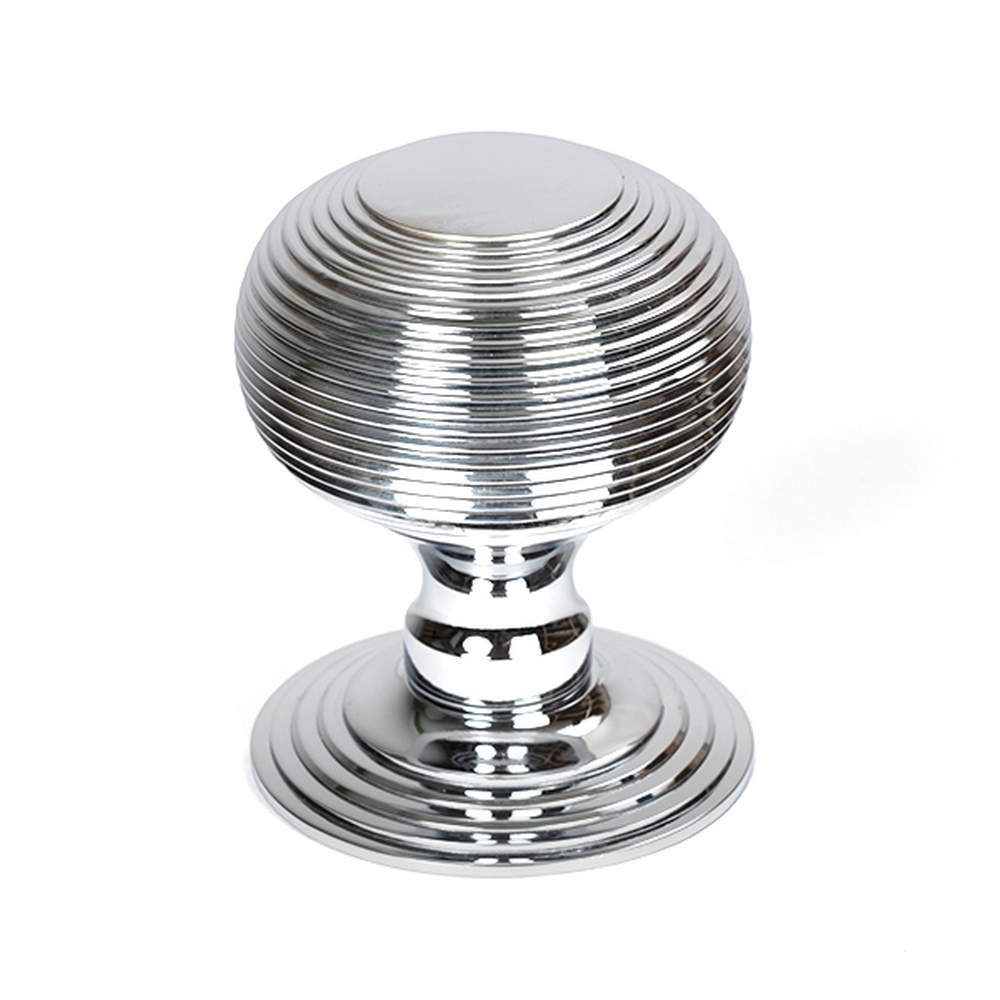 46655  80mm  Polished Chrome  From The Anvil Beehive Centre Door Knob