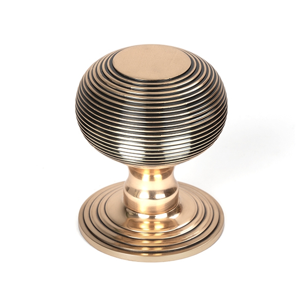 46658  80mm  Polished Bronze  From The Anvil Beehive Centre Door Knob