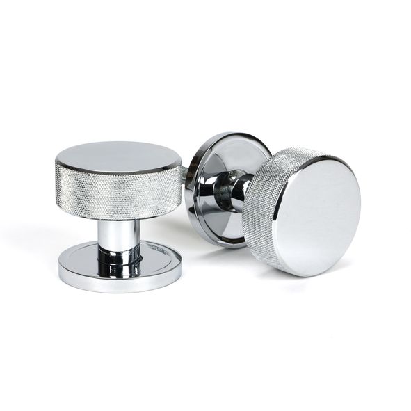 46778 • 63mm • Polished Chrome • From The Anvil Brompton Mortice Knobs On Plain Roses