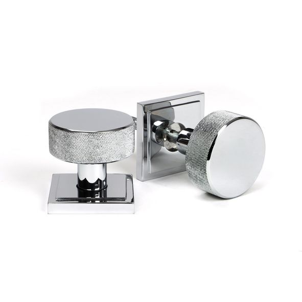 46781 • 63mm • Polished Chrome • From The Anvil Brompton Mortice Knobs On Square Roses