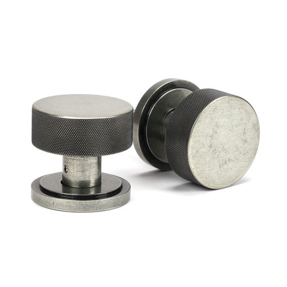 46803 • 63mm • Pewter Patina • From The Anvil Brompton Mortice Knobs On Art Deco Roses
