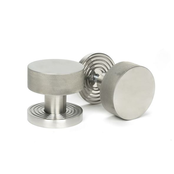 46812 • 63mm • Satin Marine SS [316] • From The Anvil Brompton Mortice Knob On Beehive Roses