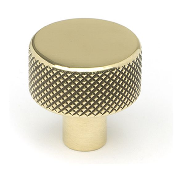 46815  25mm  Aged Brass  From The Anvil Brompton Cabinet Knob [No rose]