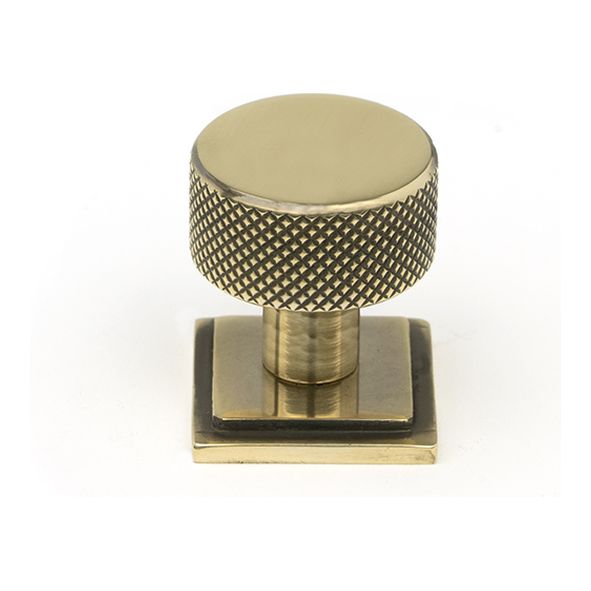 46817  25mm  Aged Brass  From The Anvil Brompton Cabinet Knob [Square]