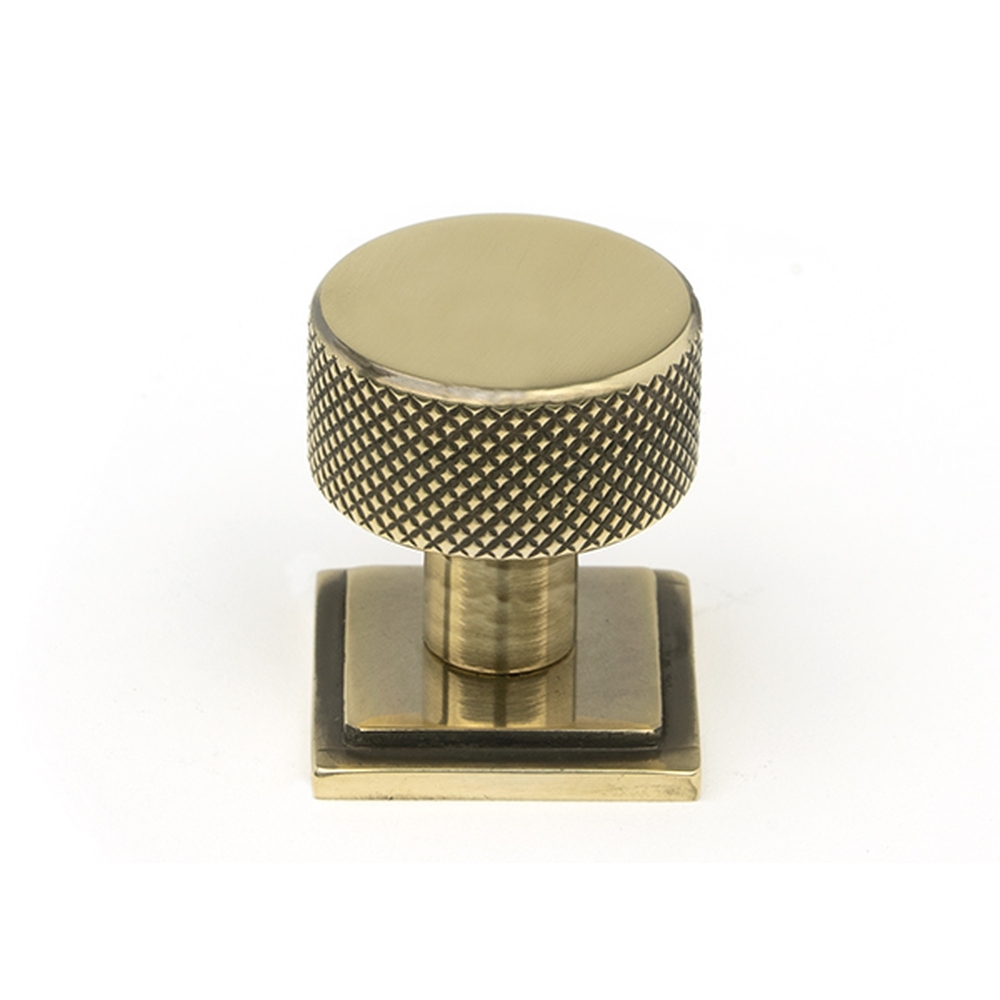 46817 • 25mm • Aged Brass • From The Anvil Brompton Cabinet Knob [Square]