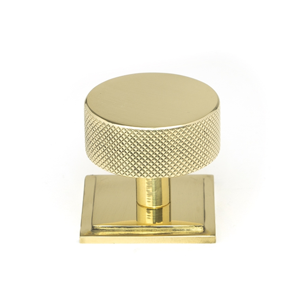 46848  38mm  Polished Brass  From The Anvil Brompton Cabinet Knob [Square]