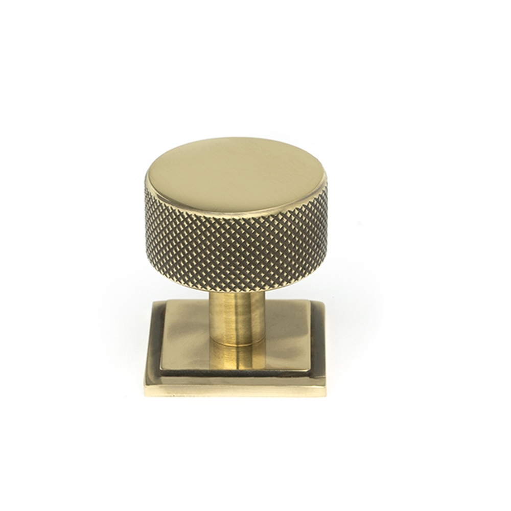 46857  32mm  Aged Brass  From The Anvil Brompton Cabinet Knob [Square]