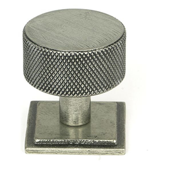46885  32mm  Pewter Patina   From The Anvil Brompton Cabinet Knob [Square]