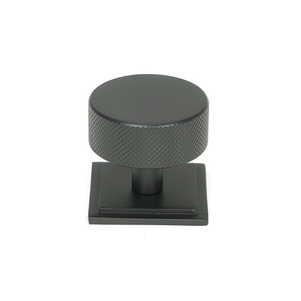 47087  38mm  Matt Black  From The Anvil Brompton Cabinet Knob [Square]