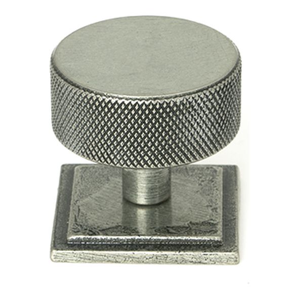 47091  38mm  Pewter Patina   From The Anvil Brompton Cabinet Knob [Square]
