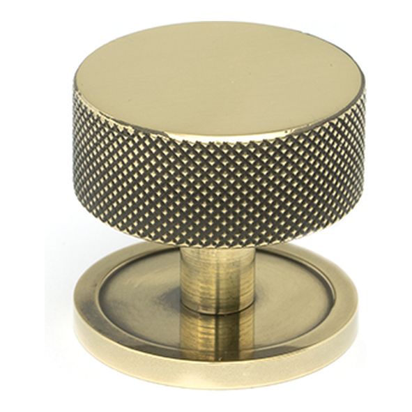47137  38mm  Aged Brass  From The Anvil Brompton Cabinet Knob [Plain]