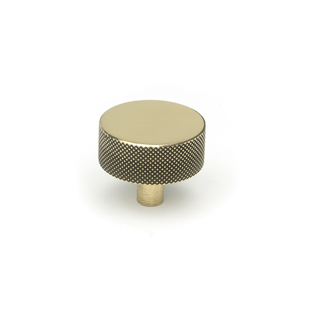 47138  38mm  Aged Brass  From The Anvil Brompton Cabinet Knob [No rose]