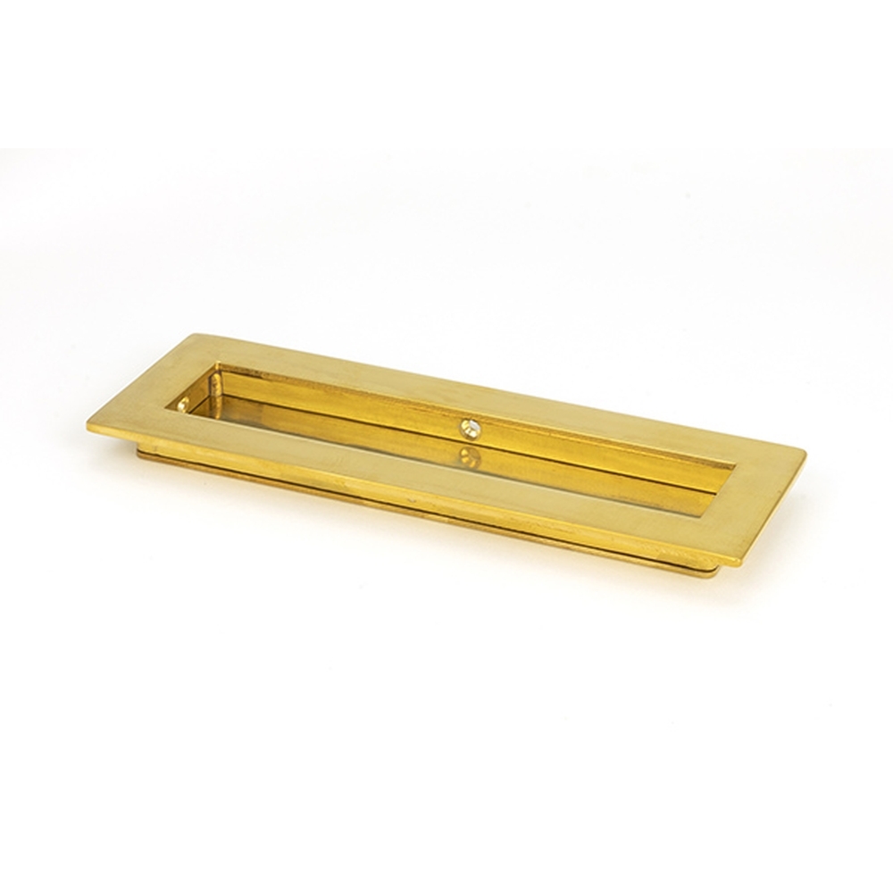 47159  175mm  Polished Brass  From The Anvil Plain Rectangular Pull