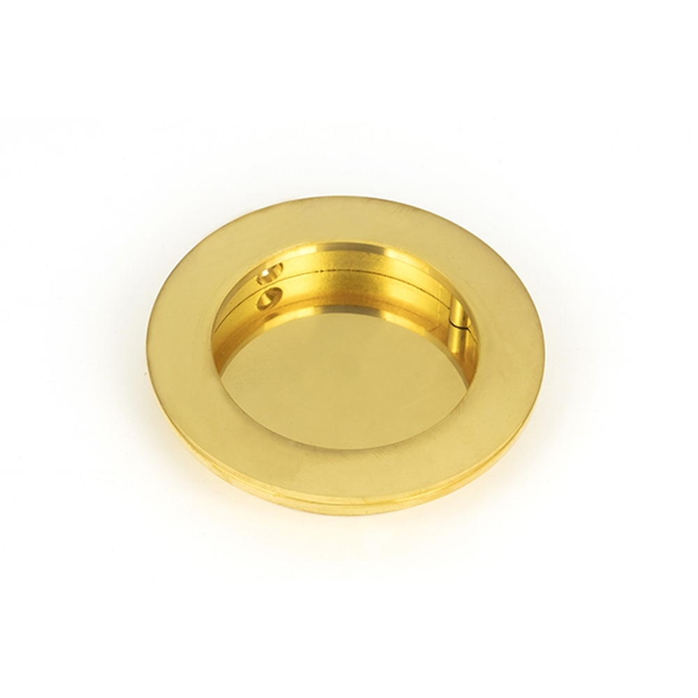 47168  75 mm  Polished Brass  From The Anvil Plain Round Pull