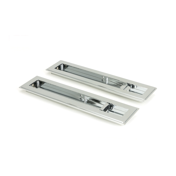 47180 � 250mm � Polished Chrome � From The Anvil Art Deco Rectangular Pull - Privacy Set