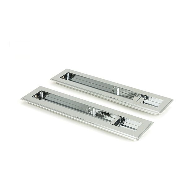 47180 • 250mm • Polished Chrome • From The Anvil Art Deco Rectangular Pull -Privacy Set