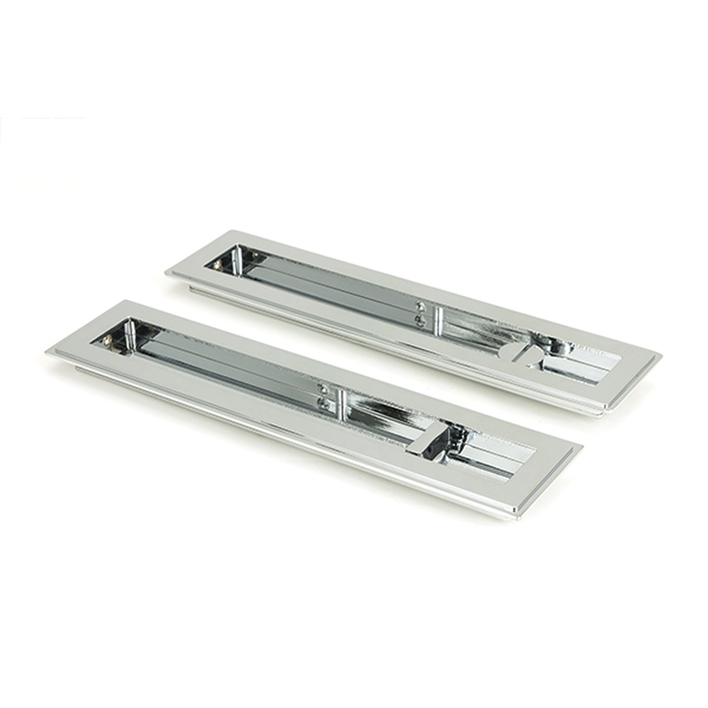 47180 • 250mm • Polished Chrome • From The Anvil Art Deco Rectangular Pull -Privacy Set