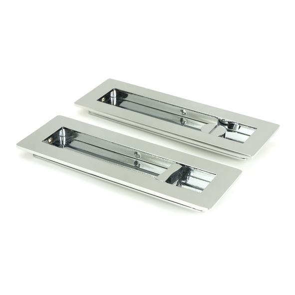 47181 � 175mm � Polished Chrome � From The Anvil Plain Rectangular Pull - Privacy Set