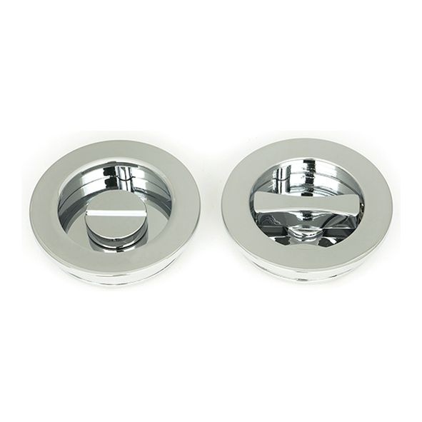 47189 • 60mm • Polished Chrome • From The Anvil Plain Round Pull - Privacy Set