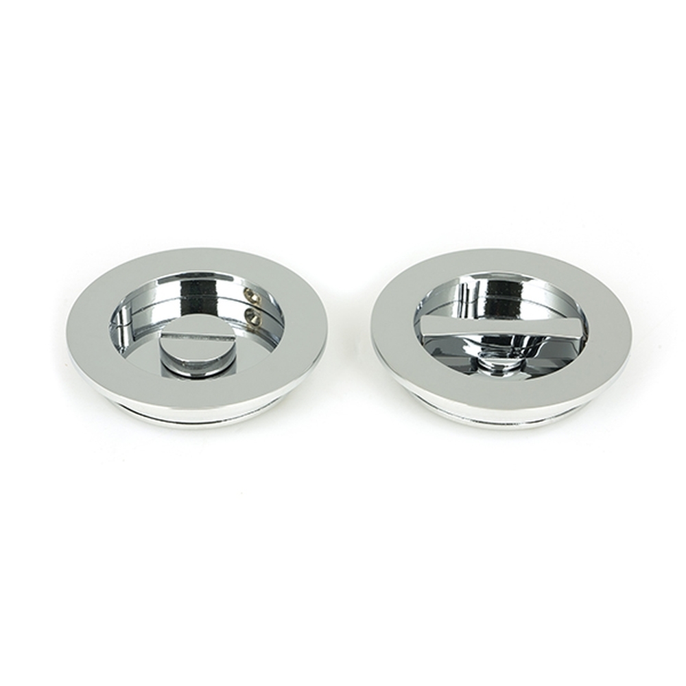 47190 • 75 mm • Polished Chrome • From The Anvil Plain Round Pull - Privacy Set