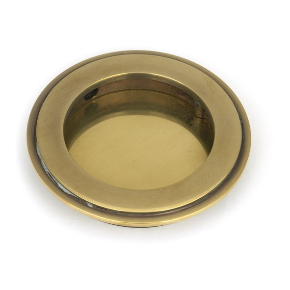 48317 � 75 mm � Aged Brass � From The Anvil Art Deco Round Pull