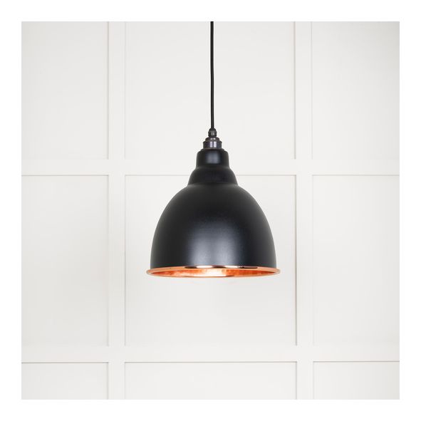 49500EB • 260mm • Hammered Copper & Elan Black • From The Anvil Brindley Pendant