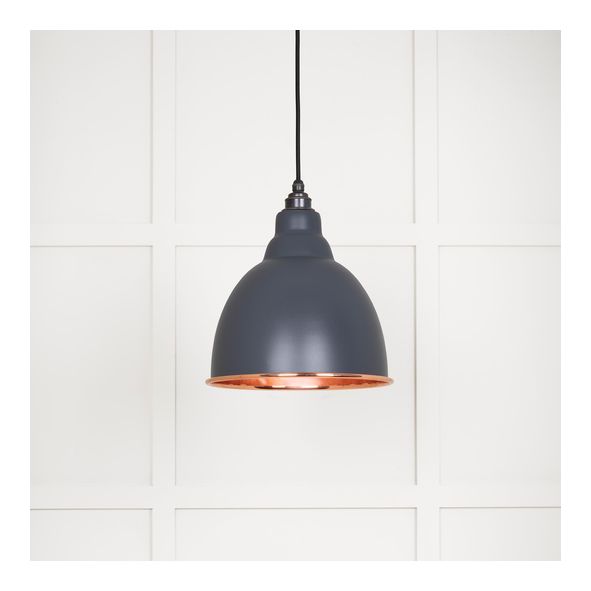 49500SSL • 260mm • Smooth Copper & Slate • From The Anvil Brindley Pendant
