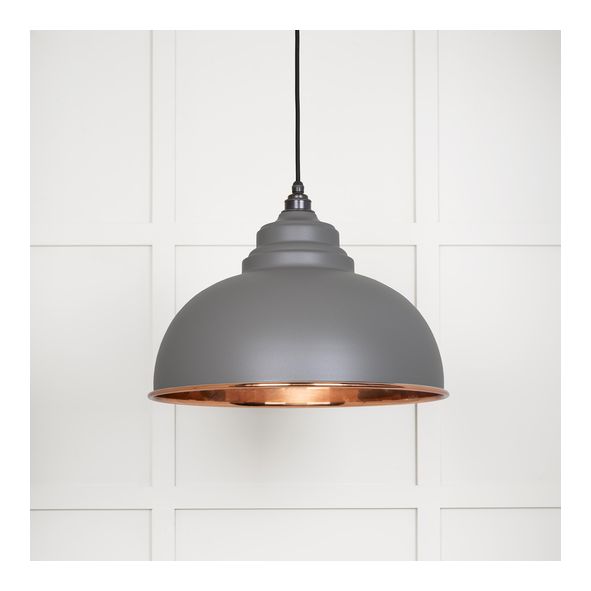 49501SBL • 400mm • Smooth Copper & Bluff • From The Anvil Harborne Pendant