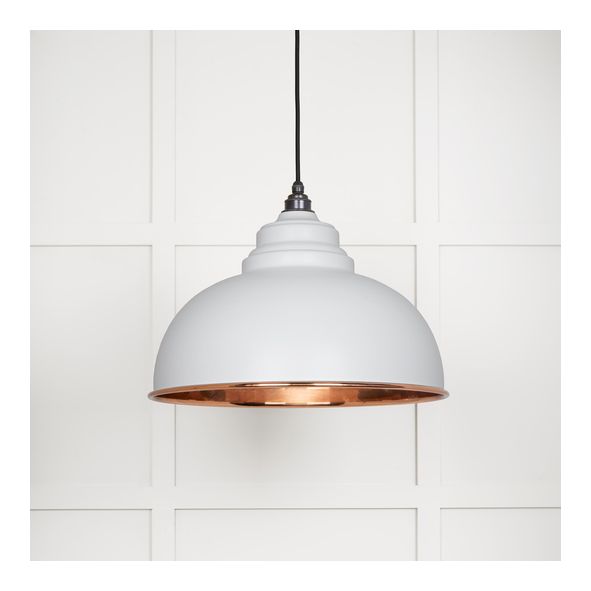 49501SF • 400mm • Smooth Copper & Flock • From The Anvil Harborne Pendant