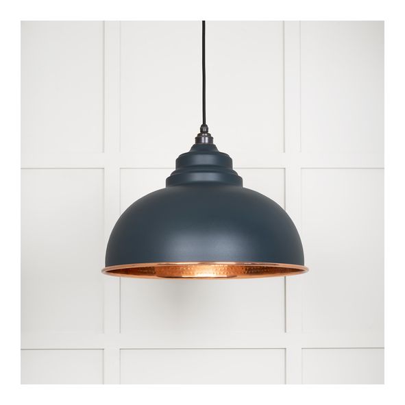 49501SO • 400mm • Hammered Copper & Soot • From The Anvil Harborne Pendant