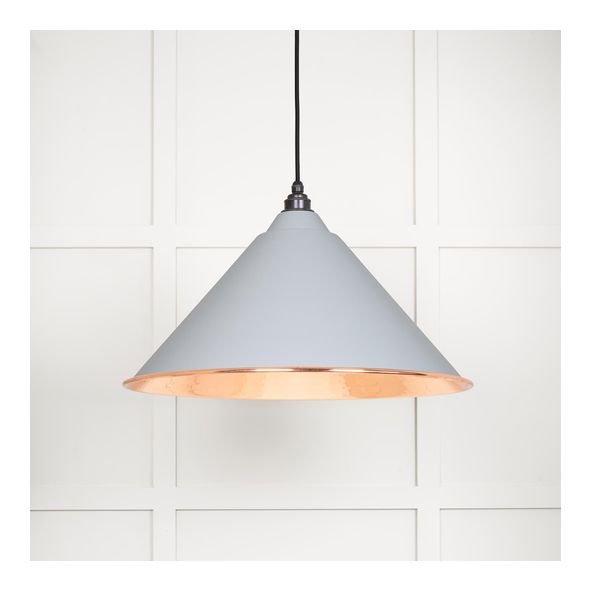 49503BI • 510mm • Hammered Copper & Birch • From The Anvil Hockley Pendant