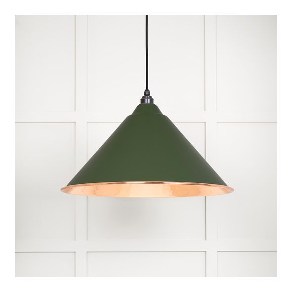 49503H • 510mm • Hammered Copper & Heath • From The Anvil Hockley Pendant