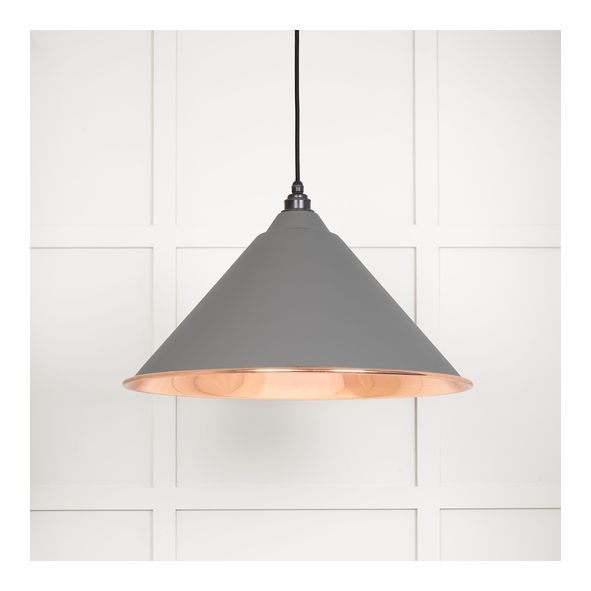 49503SBL • 510mm • Smooth Copper & Bluff • From The Anvil Hockley Pendant