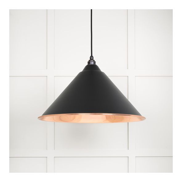 49503SEB • 510mm • Smooth Copper & Elan Black • From The Anvil Hockley Pendant
