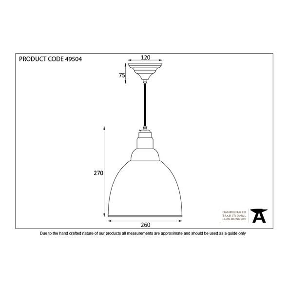 49504 • 260mm • Smooth Nickel • From The Anvil Brindley Pendant